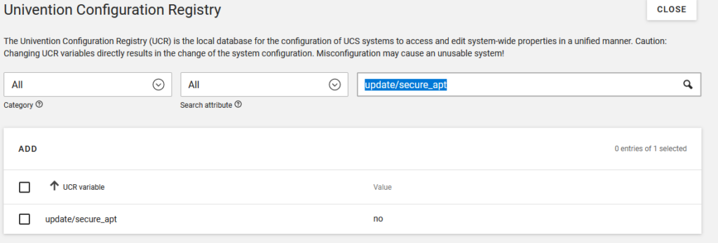 update/secure_apt variable set to no